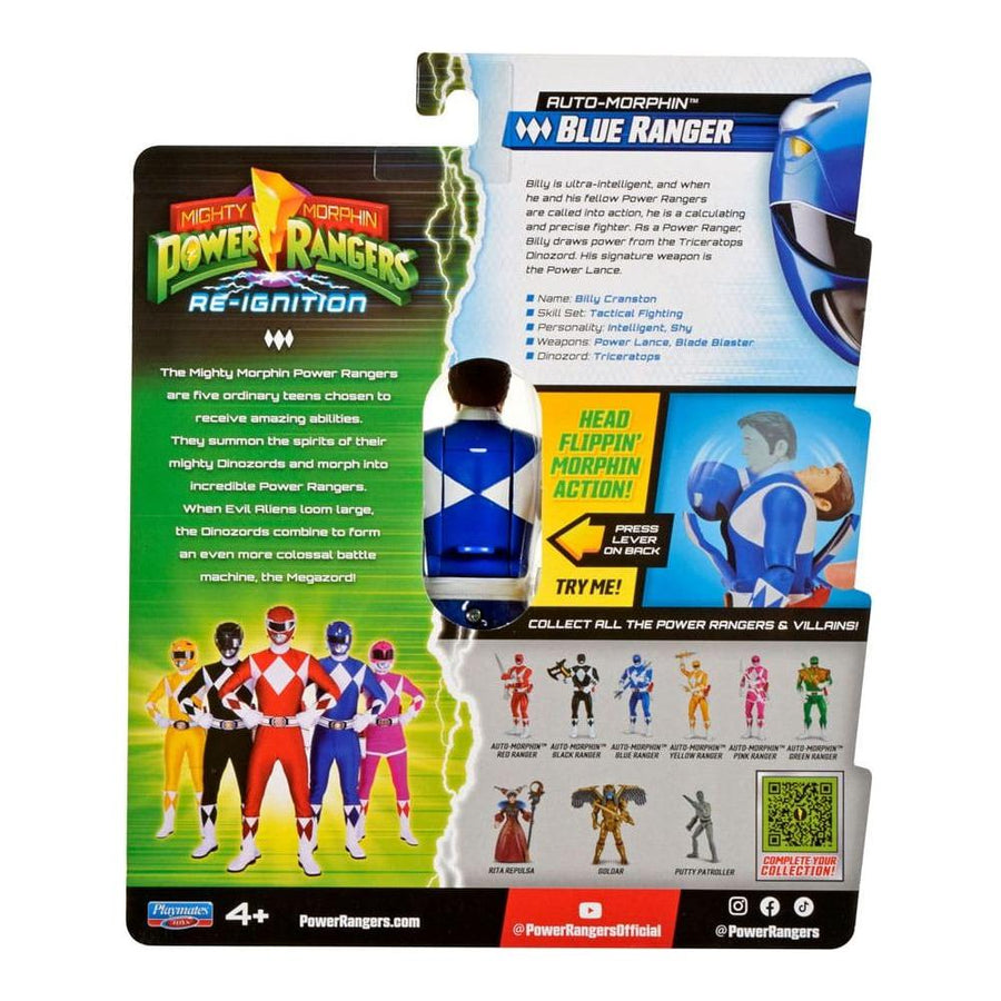 Mighty Morphin Power Rangers Action Figure Auto - Morphin Blue Ranger 12 cm - The Happy Toy Store