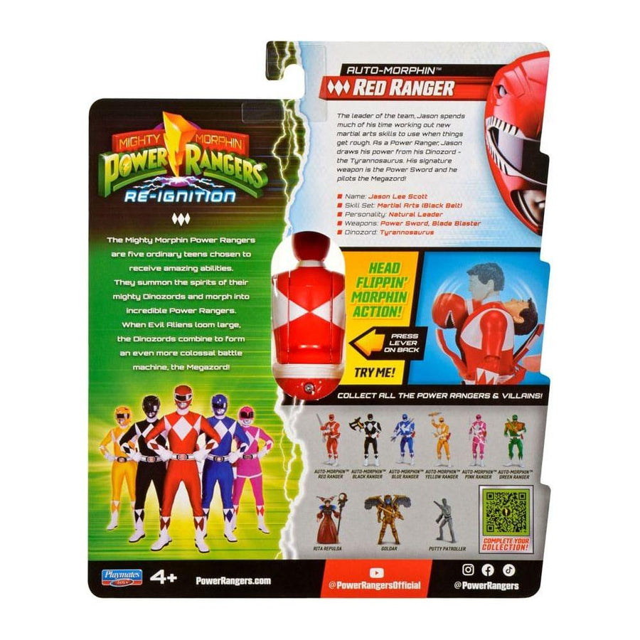 Mighty Morphin Power Rangers Action Figure Auto - Morphin Red Ranger 12 cm - The Happy Toy Store