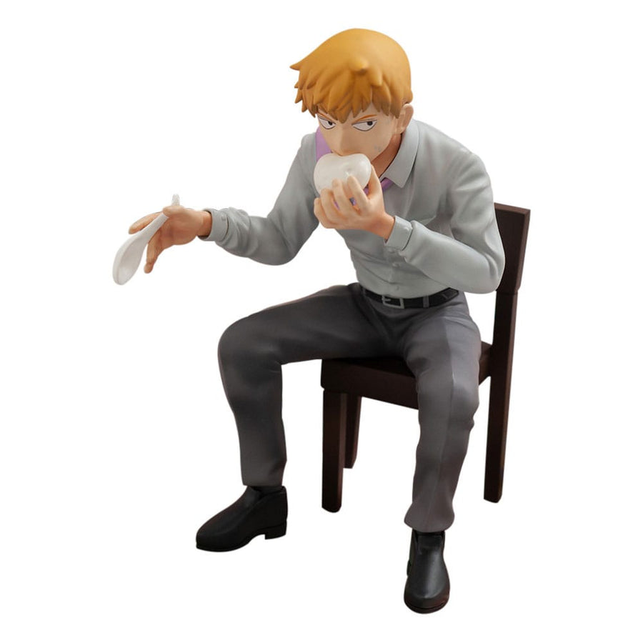 Mob Psycho 100 III x Bunbougu Cafe 2022 PVC Statue Arataka Reigen 14 cm - The Happy Toy Store