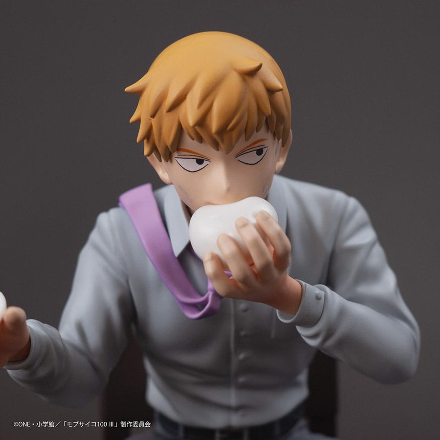 Mob Psycho 100 III x Bunbougu Cafe 2022 PVC Statue Arataka Reigen 14 cm - The Happy Toy Store