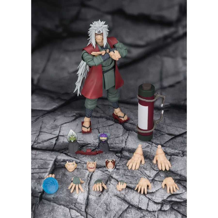 Naruto S.H.Figuarts Action Figure Jiraiya Hidden Leaf Heroic Master Sage (Sage Mode Set) 17 cm - The Happy Toy Store