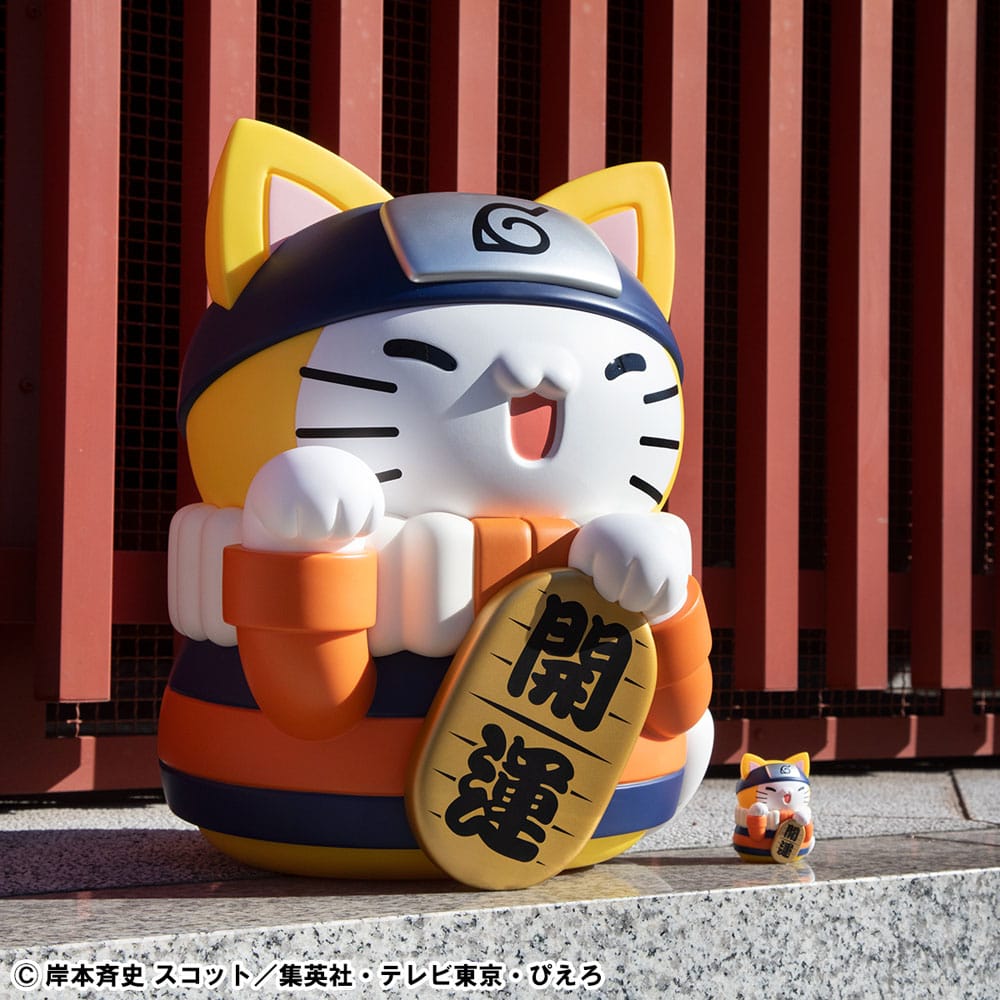 Naruto Shippuden Mega Cat Project Nyanto! The Big Nyaruto Series Trading Figure Nyaruto Fortune Cats Giant Ver. 34 cm - The Happy Toy Store