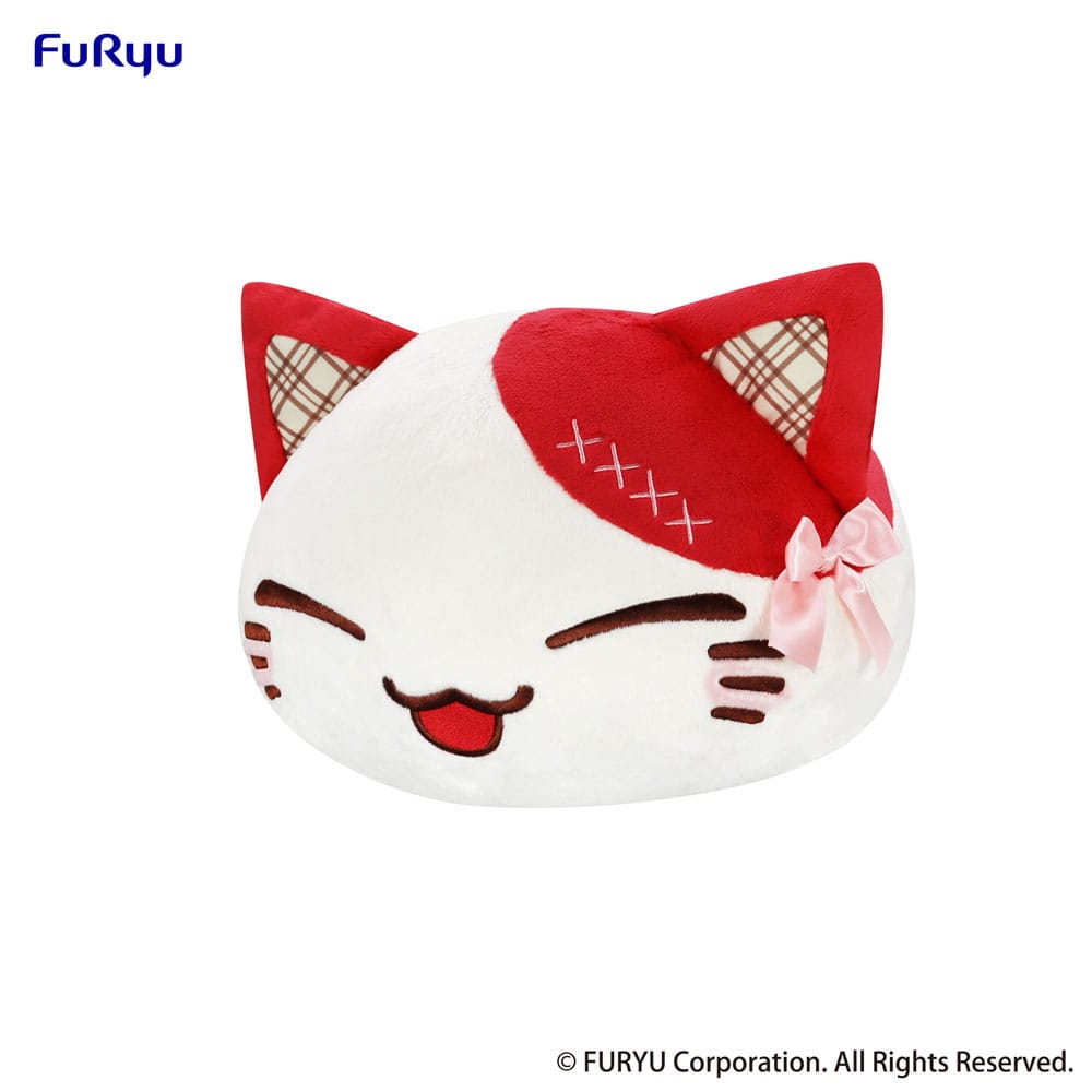 Nemuneko Cat Sweet Big Plush Figure Red 35 cm - The Happy Toy Store
