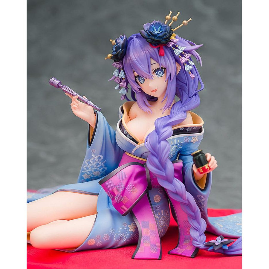 Neptunia x Senran Kagura Statue 1/7 Purple Heart Kimono Ver. 13 cm - The Happy Toy Store