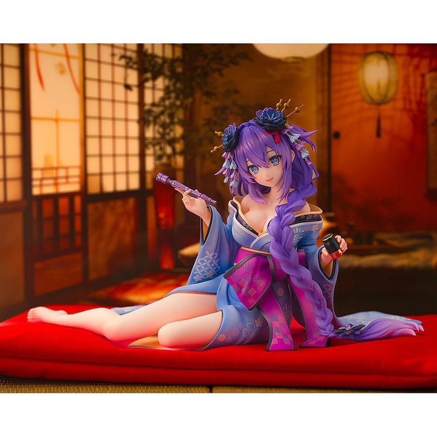 Neptunia x Senran Kagura Statue 1/7 Purple Heart Kimono Ver. 13 cm - The Happy Toy Store