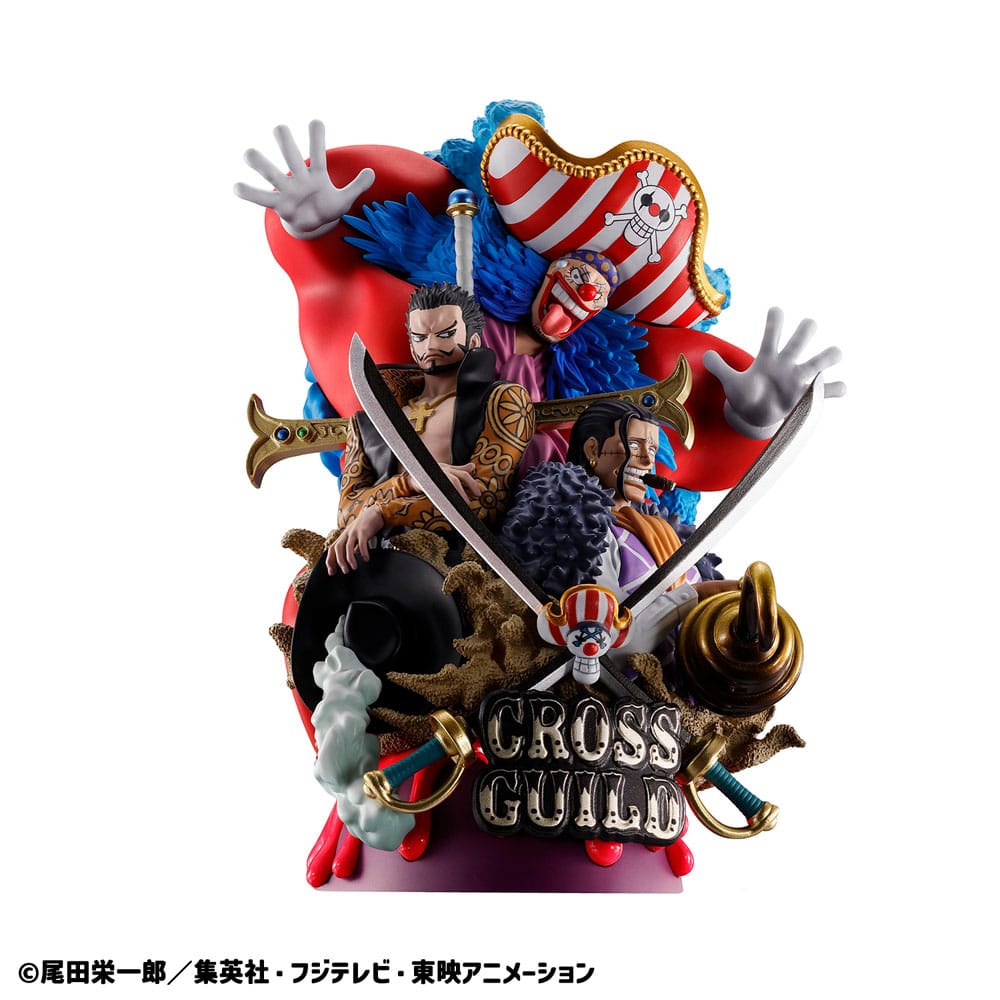 One Piece Petitrama DX PVC Mini Statue Logbox Re Birth 03 Cross Guild 15 cm - The Happy Toy Store