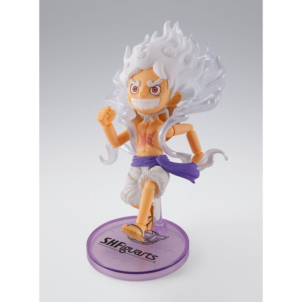 One Piece World Collactable Figures x S.H. Figuarts Action Figure Monkey D. Luffy Gear 5 8 cm - The Happy Toy Store