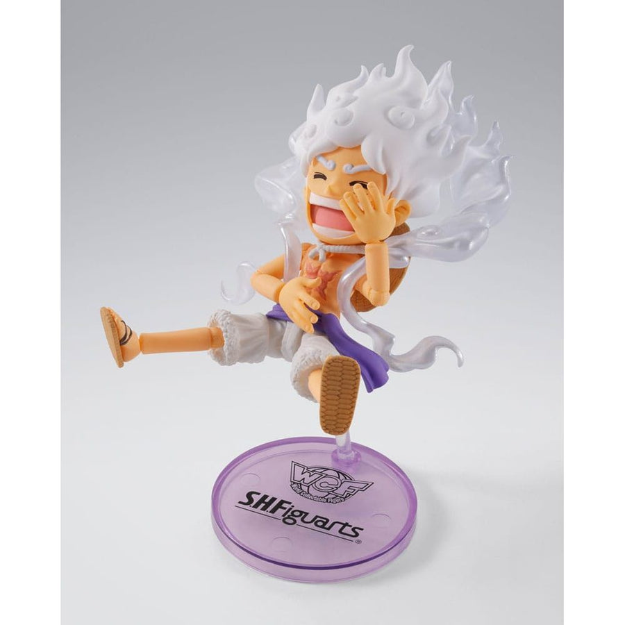One Piece World Collactable Figures x S.H. Figuarts Action Figure Monkey D. Luffy Gear 5 8 cm - The Happy Toy Store