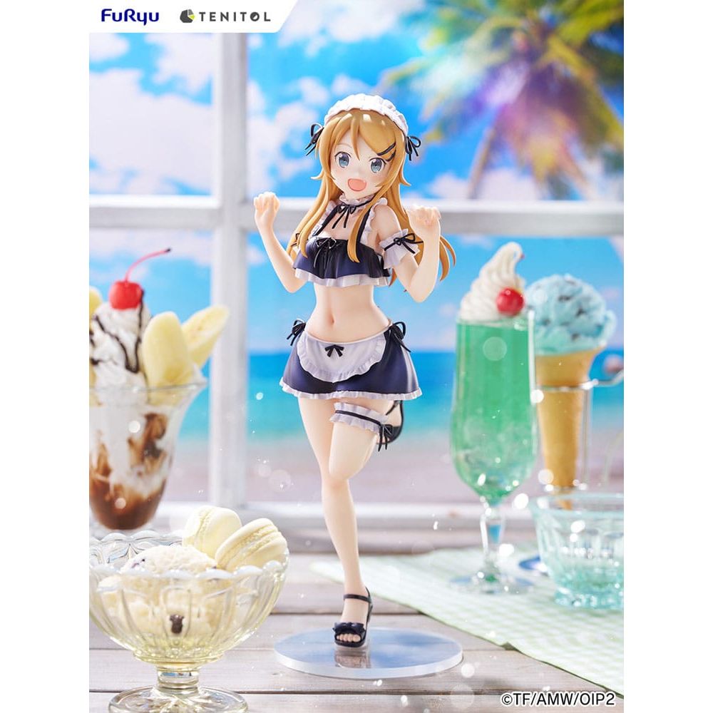 Ore no Imouto ga Konna ni Kawaii Wake ga Nai. Tenitol Tall PVC Statue Kousaka Kirino swimsuits maid Ver. 30 cm - The Happy Toy Store
