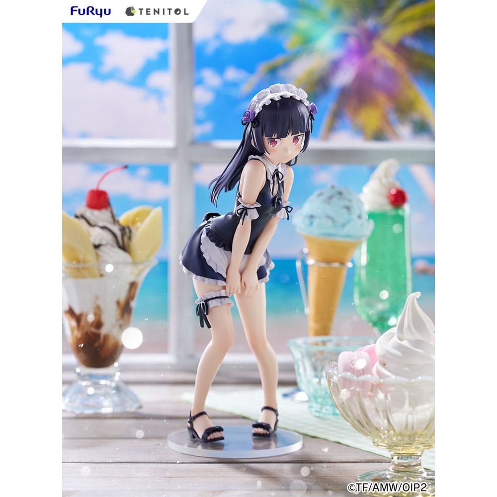 Ore no Imouto ga Konna ni Kawaii Wake ga Nai. Tenitol Tall PVC Statue Kuroneko swimsuits maid Ver. 27 cm - The Happy Toy Store