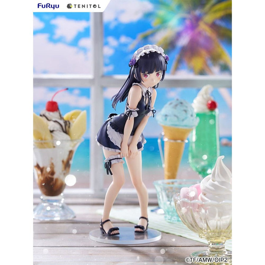 Ore no Imouto ga Konna ni Kawaii Wake ga Nai. Tenitol Tall PVC Statue Kuroneko swimsuits maid Ver. 27 cm - The Happy Toy Store