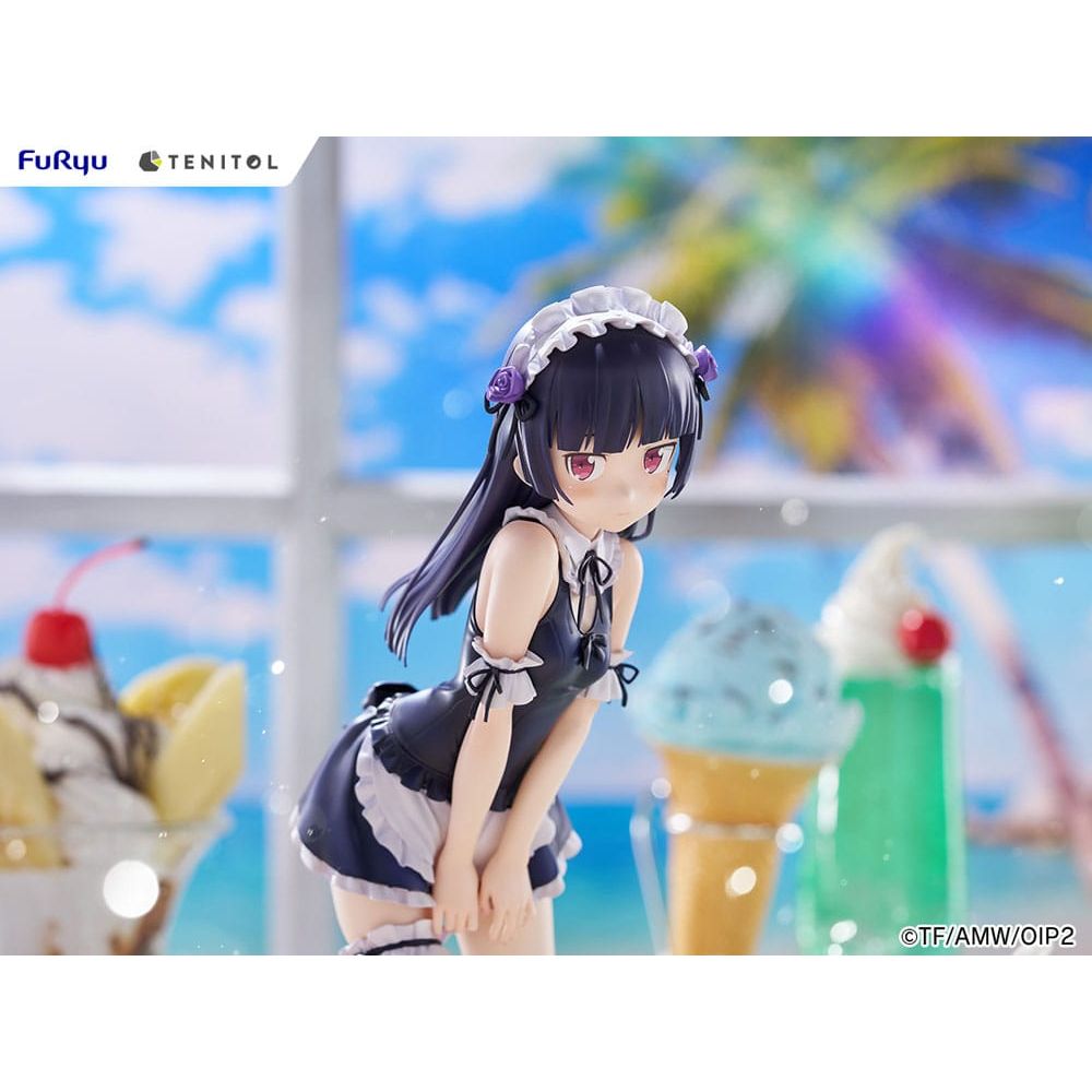Ore no Imouto ga Konna ni Kawaii Wake ga Nai. Tenitol Tall PVC Statue Kuroneko swimsuits maid Ver. 27 cm - The Happy Toy Store
