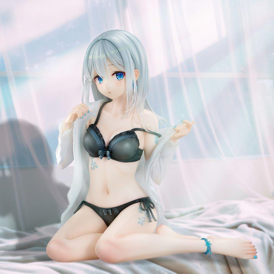 Original Character PVC Statue 1/7 Silver - Haired Girl Sky Blue Morning Special Outfit Ver. by Fuumi Illustration 16 cm - The Happy Toy Store