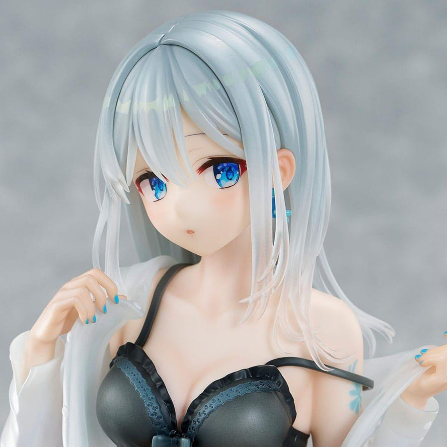 Original Character PVC Statue 1/7 Silver - Haired Girl Sky Blue Morning Special Outfit Ver. by Fuumi Illustration 16 cm - The Happy Toy Store
