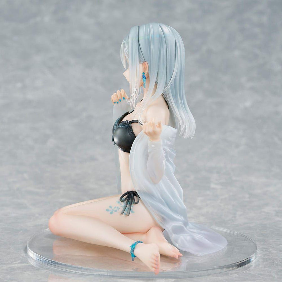 Original Character PVC Statue 1/7 Silver - Haired Girl Sky Blue Morning Special Outfit Ver. by Fuumi Illustration 16 cm - The Happy Toy Store