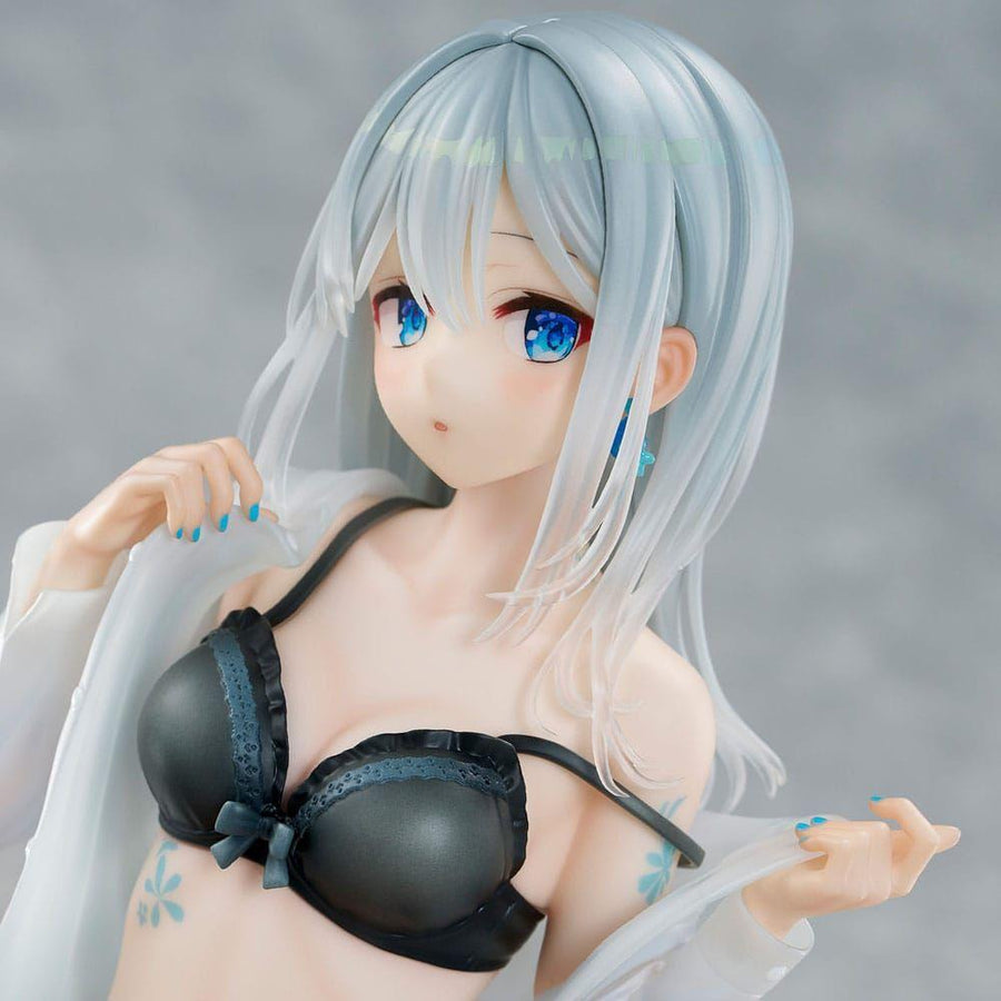 Original Character PVC Statue 1/7 Silver - Haired Girl Sky Blue Morning Special Outfit Ver. by Fuumi Illustration 16 cm - The Happy Toy Store