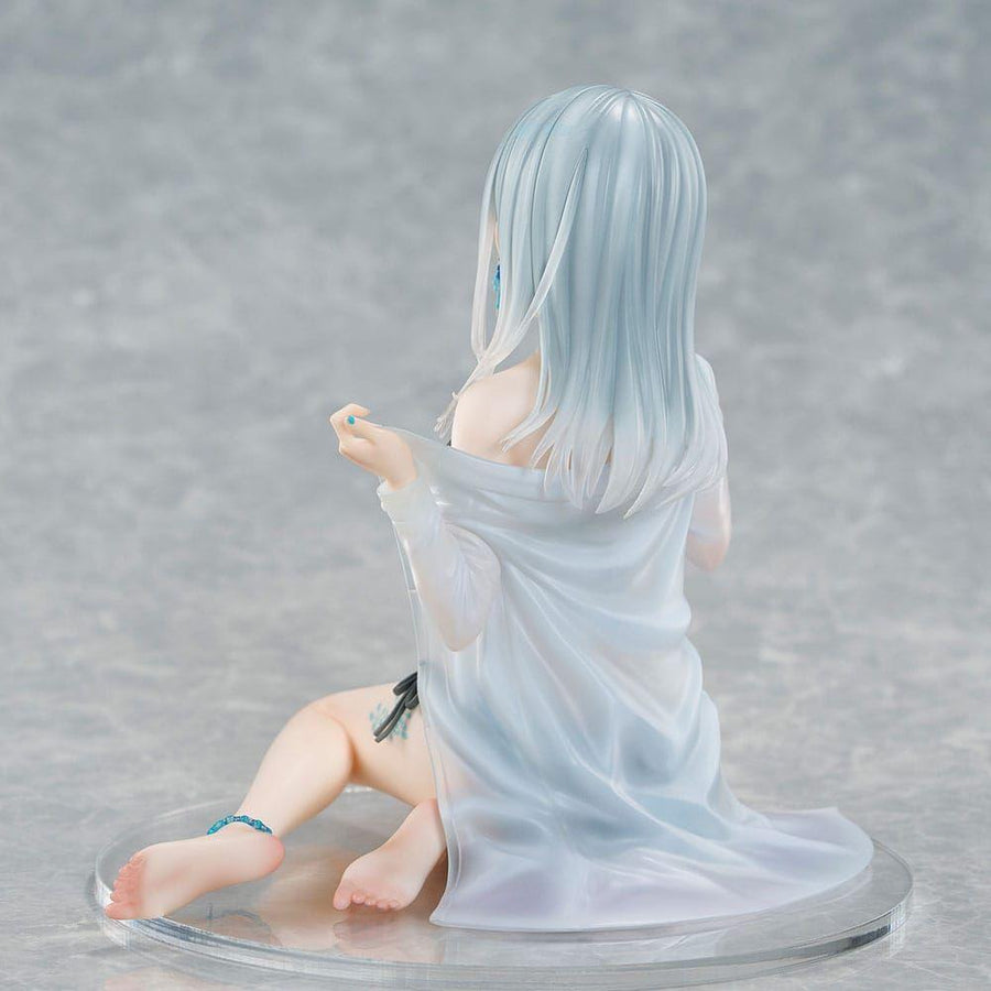 Original Character PVC Statue 1/7 Silver - Haired Girl Sky Blue Morning Special Outfit Ver. by Fuumi Illustration 16 cm - The Happy Toy Store