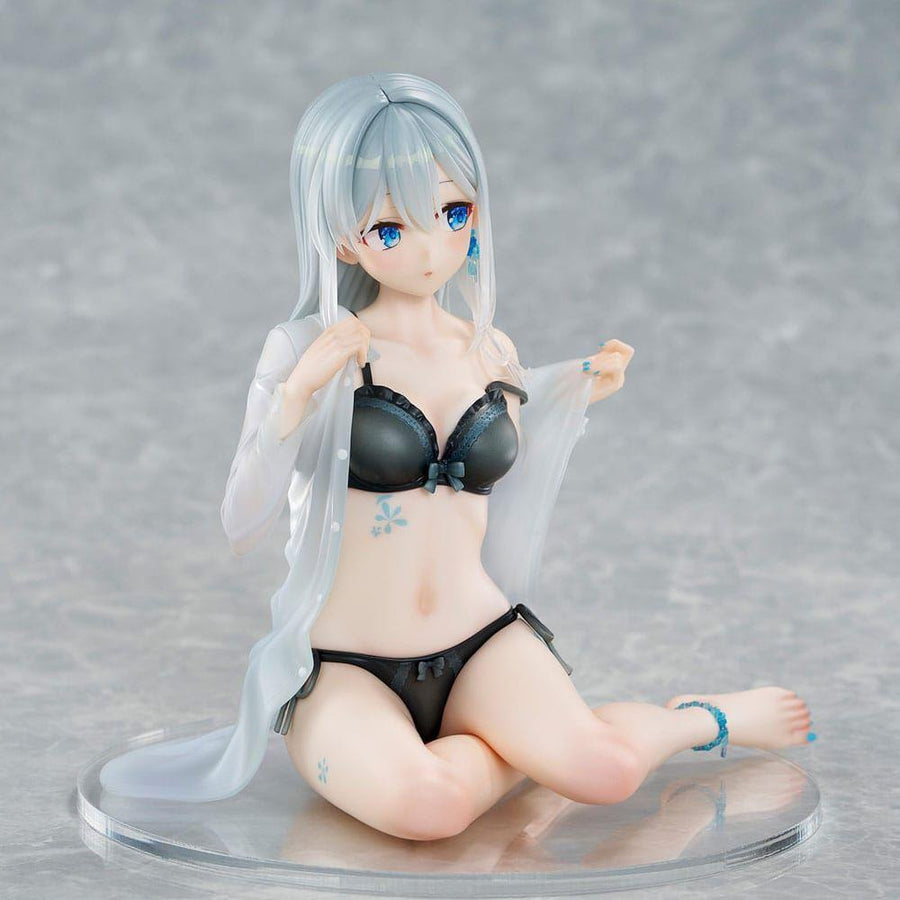 Original Character PVC Statue 1/7 Silver - Haired Girl Sky Blue Morning Special Outfit Ver. by Fuumi Illustration 16 cm - The Happy Toy Store
