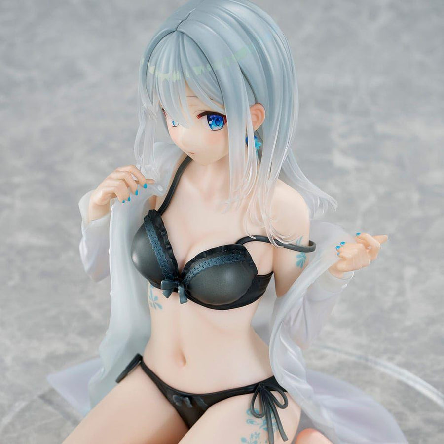 Original Character PVC Statue 1/7 Silver - Haired Girl Sky Blue Morning Special Outfit Ver. by Fuumi Illustration 16 cm - The Happy Toy Store