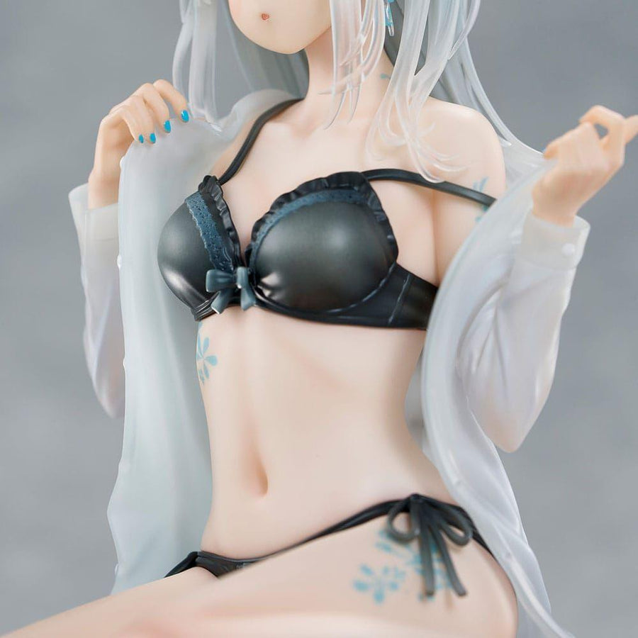 Original Character PVC Statue 1/7 Silver - Haired Girl Sky Blue Morning Special Outfit Ver. by Fuumi Illustration 16 cm - The Happy Toy Store