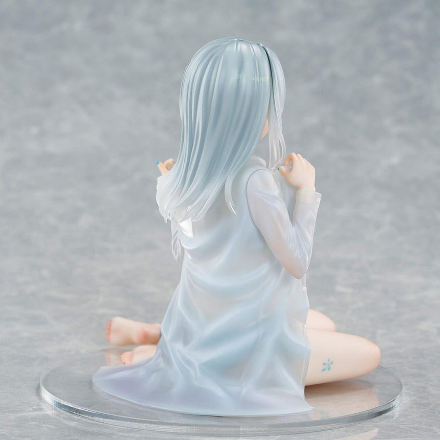 Original Character PVC Statue 1/7 Silver - Haired Girl Sky Blue Morning Special Outfit Ver. by Fuumi Illustration 16 cm - The Happy Toy Store