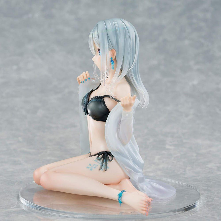Original Character PVC Statue 1/7 Silver - Haired Girl Sky Blue Morning Special Outfit Ver. by Fuumi Illustration 16 cm - The Happy Toy Store