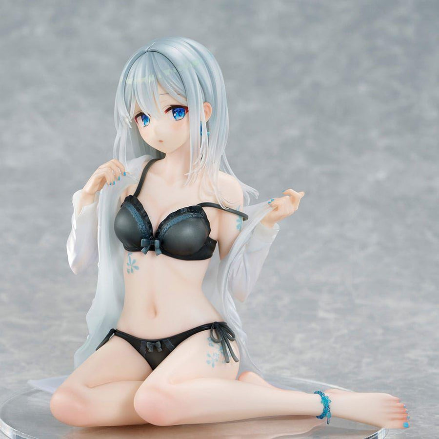 Original Character PVC Statue 1/7 Silver - Haired Girl Sky Blue Morning Special Outfit Ver. by Fuumi Illustration 16 cm - The Happy Toy Store