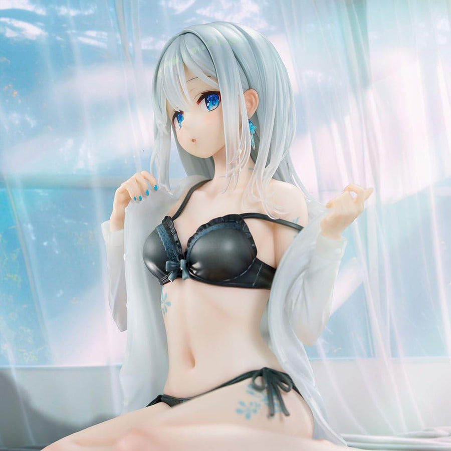 Original Character PVC Statue 1/7 Silver - Haired Girl Sky Blue Morning Special Outfit Ver. by Fuumi Illustration 16 cm - The Happy Toy Store