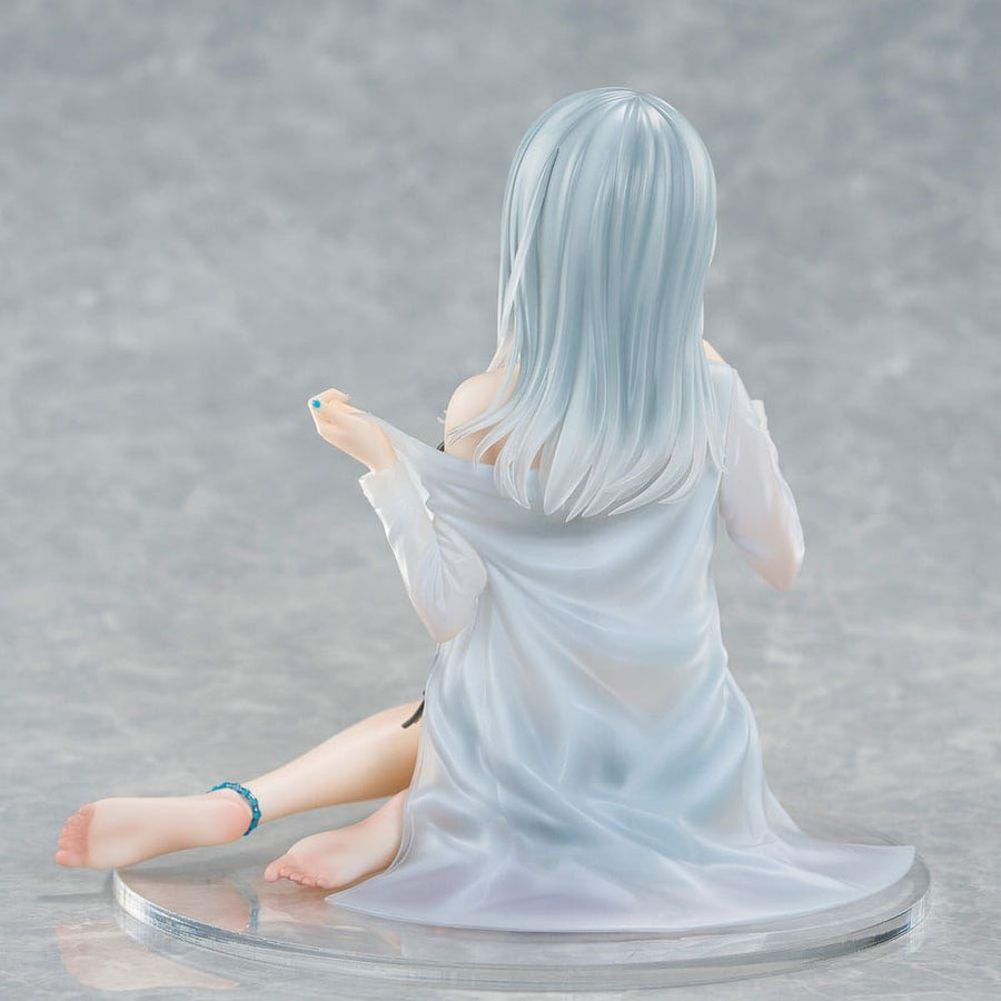 Original Character PVC Statue 1/7 Silver - Haired Girl Sky Blue Morning Special Outfit Ver. by Fuumi Illustration 16 cm - The Happy Toy Store