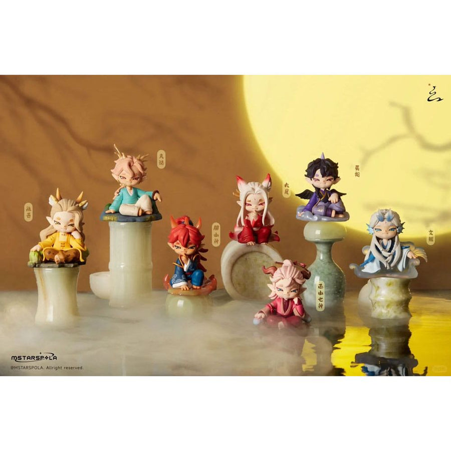 Original Character Trading Figures Searching for Mountains and Seas, Stars 9 cm Blind Box 6 Pack - The Happy Toy Store