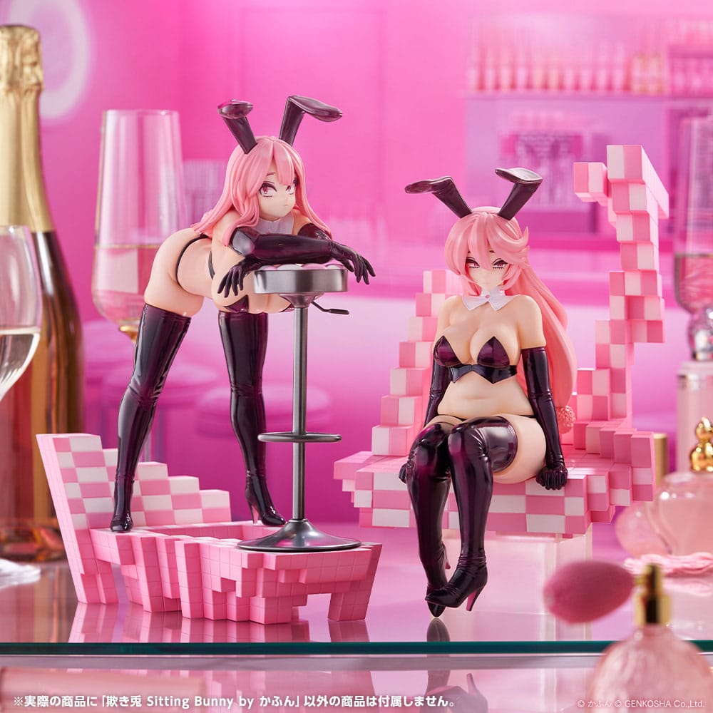 Original Character Trick Bunnies PVC Statue 1/7 Sitting Bunny Illustration by Kafun 24 cm - The Happy Toy Store