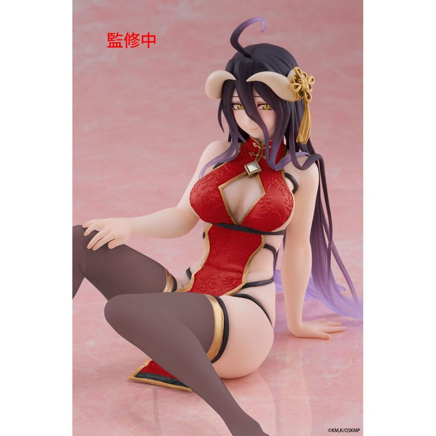 Overlord PVC Statue Desktop Cute Figure Albedo Chinese Dress Ver. Renewal 13 cm - The Happy Toy Store