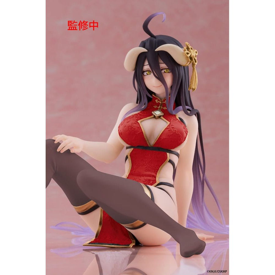 Overlord PVC Statue Desktop Cute Figure Albedo Chinese Dress Ver. Renewal 13 cm - The Happy Toy Store