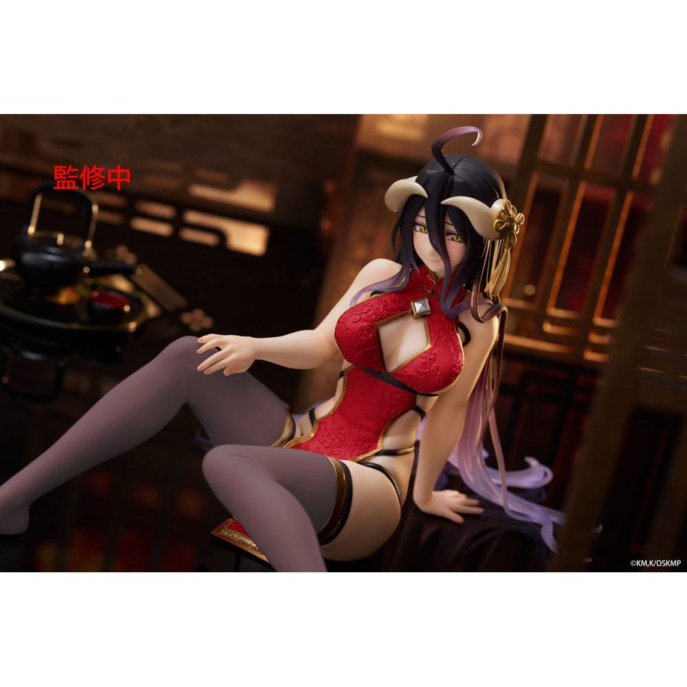 Overlord PVC Statue Desktop Cute Figure Albedo Chinese Dress Ver. Renewal 13 cm - The Happy Toy Store