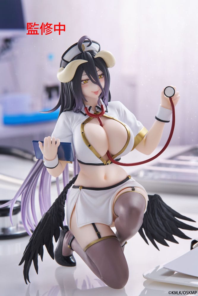 Overlord PVC Statue Desktop Cute Figure Albedo Nurse Ver. Renewal 13 cm - The Happy Toy Store
