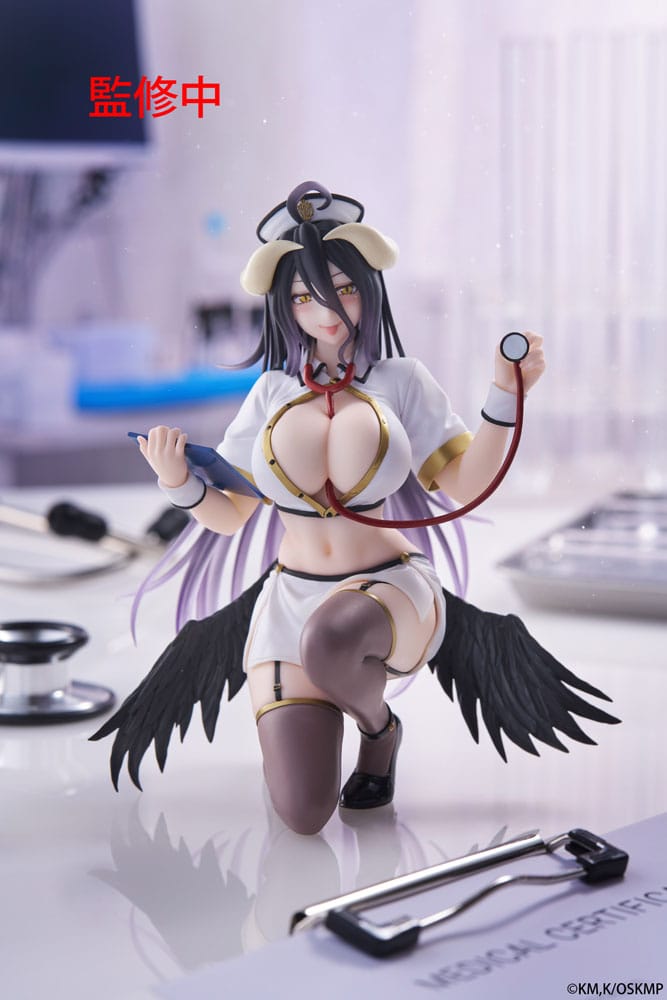 Overlord PVC Statue Desktop Cute Figure Albedo Nurse Ver. Renewal 13 cm - The Happy Toy Store