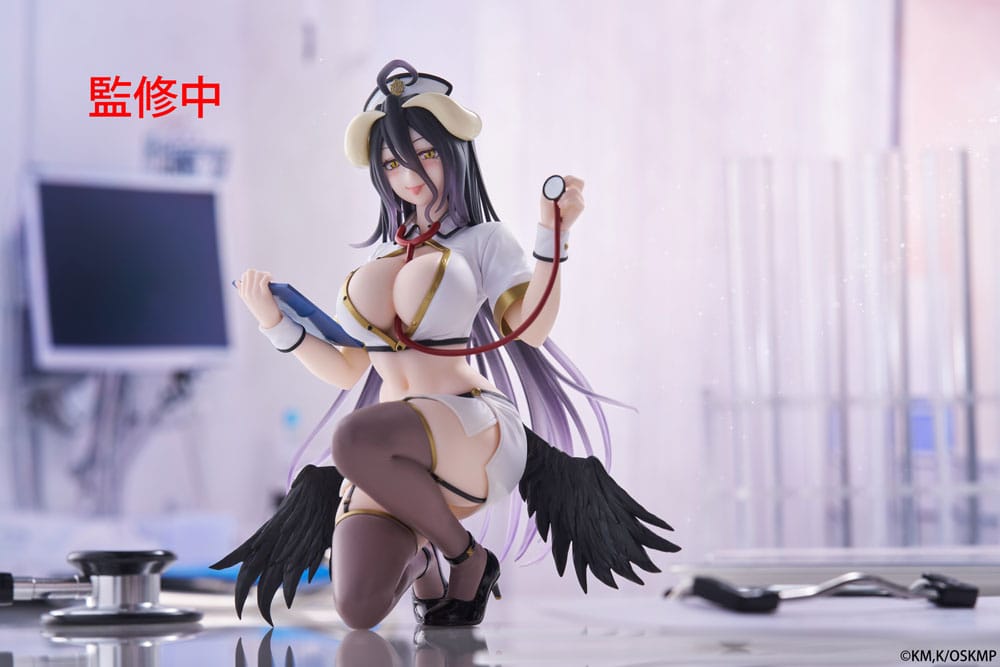 Overlord PVC Statue Desktop Cute Figure Albedo Nurse Ver. Renewal 13 cm - The Happy Toy Store