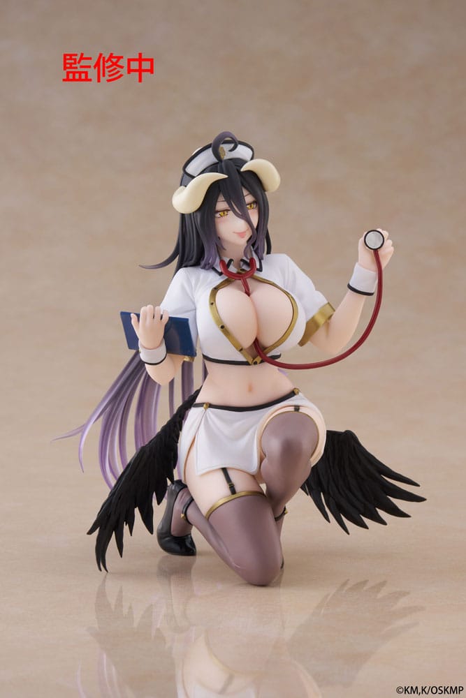 Overlord PVC Statue Desktop Cute Figure Albedo Nurse Ver. Renewal 13 cm - The Happy Toy Store