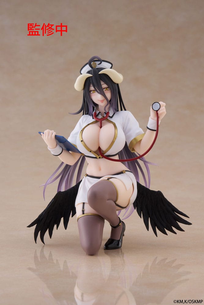 Overlord PVC Statue Desktop Cute Figure Albedo Nurse Ver. Renewal 13 cm - The Happy Toy Store