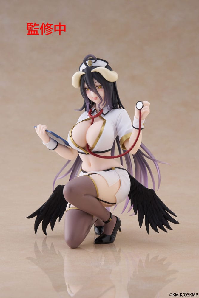 Overlord PVC Statue Desktop Cute Figure Albedo Nurse Ver. Renewal 13 cm - The Happy Toy Store