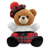 Palm Pals Angus Scottish Bear Soft Toy - The Happy Toy Store