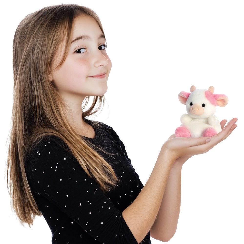 Palm Pals Belle Strawberry Cow Soft Toy - The Happy Toy Store