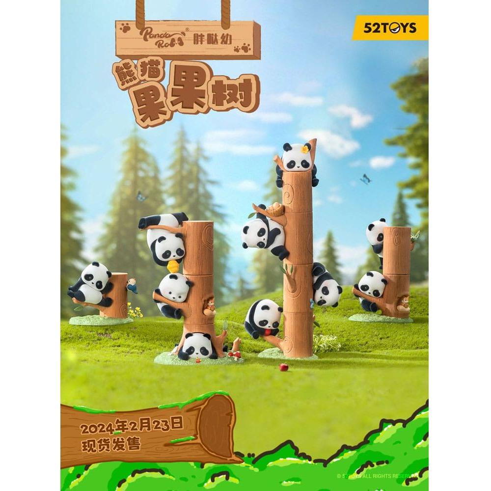 Panda Roll Blind Box Figures Assortment Fruit Tree Climbing Full Box Set 8 Pack - The Happy Toy Store