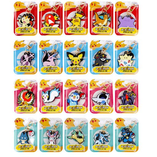 Pokemon Characters Key Chain Ring Bag Charm Random Pack - The Happy Toy Store