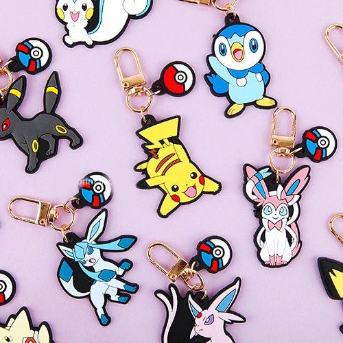 Pokemon Characters Key Chain Ring Bag Charm Random Pack - The Happy Toy Store