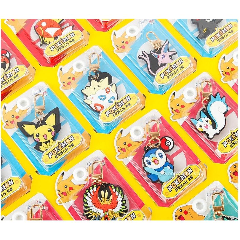 Pokemon Characters Key Chain Ring Bag Charm Random Pack - The Happy Toy Store