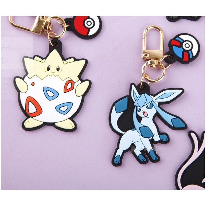 Pokemon Characters Key Chain Ring Bag Charm Random Pack - The Happy Toy Store