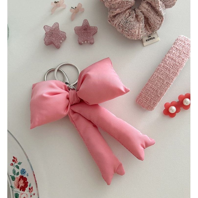 Puff Ribbon Balletcore Bow Bag Charm Key Holder - The Happy Toy Store