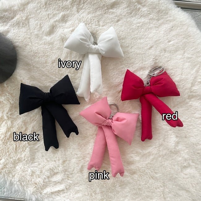 Puff Ribbon Balletcore Bow Bag Charm Key Holder - The Happy Toy Store