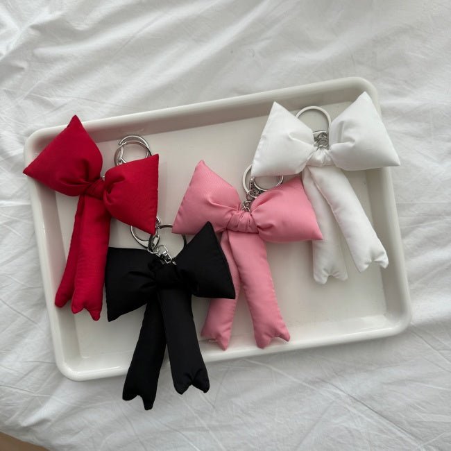 Puff Ribbon Balletcore Bow Bag Charm Key Holder - The Happy Toy Store